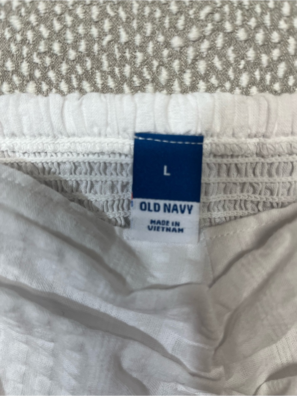 L Old Navy White Puff-Sleeve Square Neck Peplum Top - Picture 6 of 9